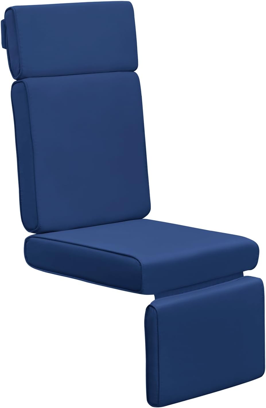 ATR ART TO REAL Outdoor Recliner Replacement Cushion, High Back Chair Cushions Patio Wicker Reclinning Chairs Seat Pad, Removable Cover, Waterproof, UV Resistant (Style A, Navy Blue)