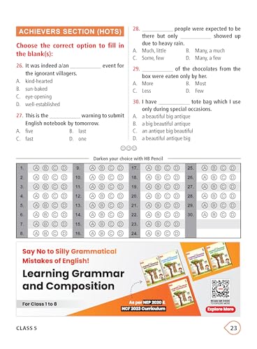 Image of MTG International English Olympiad (IEO) Workbook Class 5 - Chapter-wise MCQs with Achievers Section - SOF Olympiad Books For 2026-27 Exam