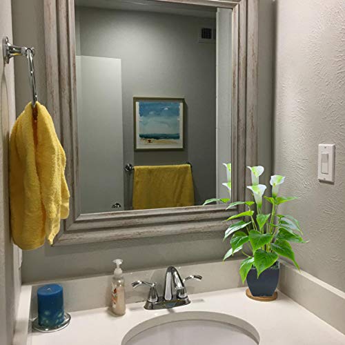 Artificial Flower Calla Lily Faux Small Potted Plant With Black Pot Fake Bonsai Flower For Home, Office, Indoor And Outdoor Occasions Decor (White Fake Flower) #TOP2