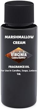 Marshmallow Cream Oil 1 oz Bottle for Candle Making, Soap Making, Tart Making, Room Sprays, Lotions, Car Fresheners, Slime, Bath Bombs, Warmers...
