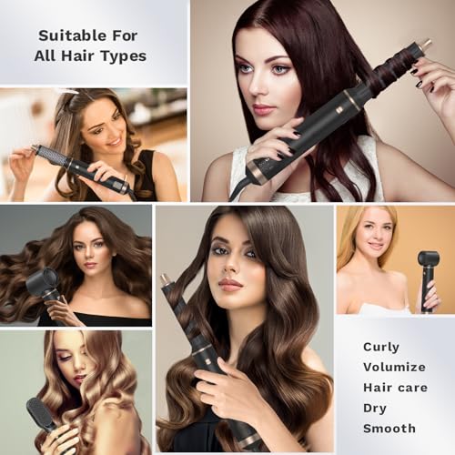 Image of 5 in 1 Blow Dryer Brush Negative Ion Hot Air Brush for All Hair Types
