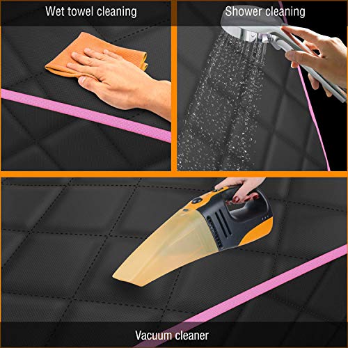 Active Pets Fabric Car Bench Dog Seat Cover For Back Seat, Waterproof Vehicle Seat Covers, Durable Scratch Proof Nonslip, Protector For Pet Fur & Mud, Washable - Pink #TOP6