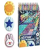 24/48/72/96 Colors Glitter Effect Brush Markers | DualTip Glitter Brush Markers Pens, Professional PaintPens Set, For Coloring, Journals, Planners, Scrap Booking & Card Making