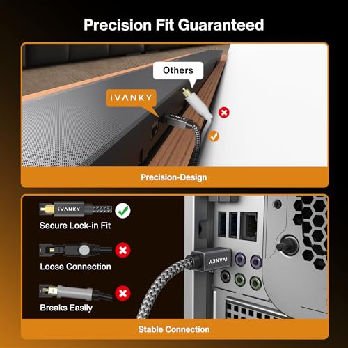 IVANKY Optical Audio Cable 3.3ft, Toslink Fiber Optic S/PDIF Digital Audio - image 5