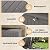 Fancyango 150 Gallon Outdoor Deck Box Waterproof, Large Storage Box for Patio, Resin Storage Bench Lockable for Garden Tools, Package Delivery, Grey
