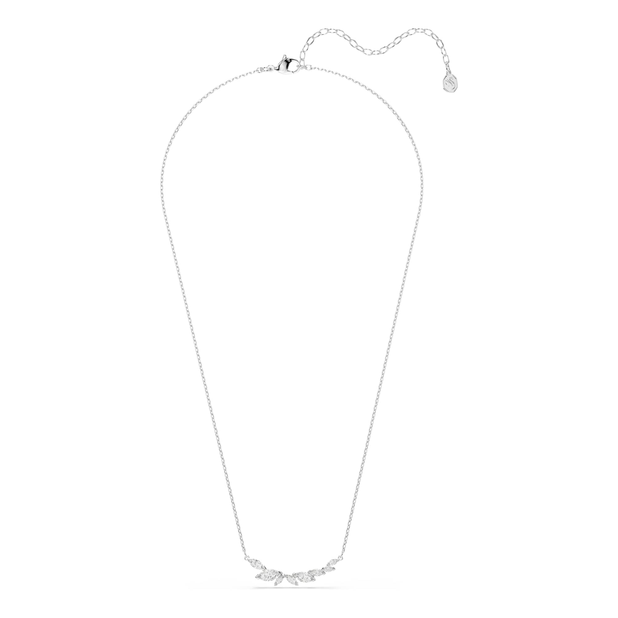 Swarovski Mesmera Collar, Talla Marquesa, Blanco, Baño De Rodio