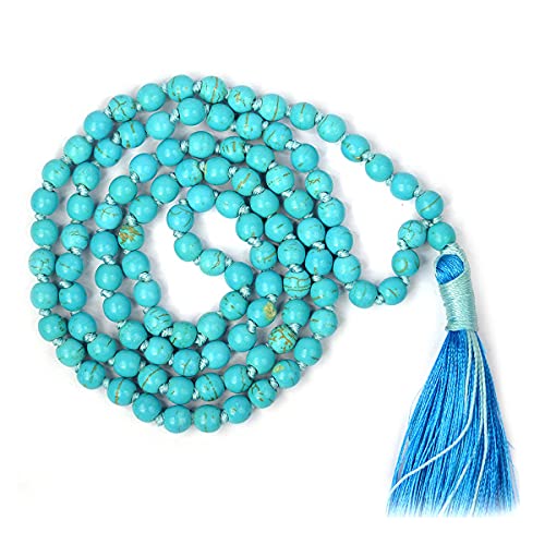 Image of Reiki Crystal Products Natural Reiki Feng-Shui Mala Necklace 6 mm Crystal Stone 108 Bead Jaap Mala for Men and Women