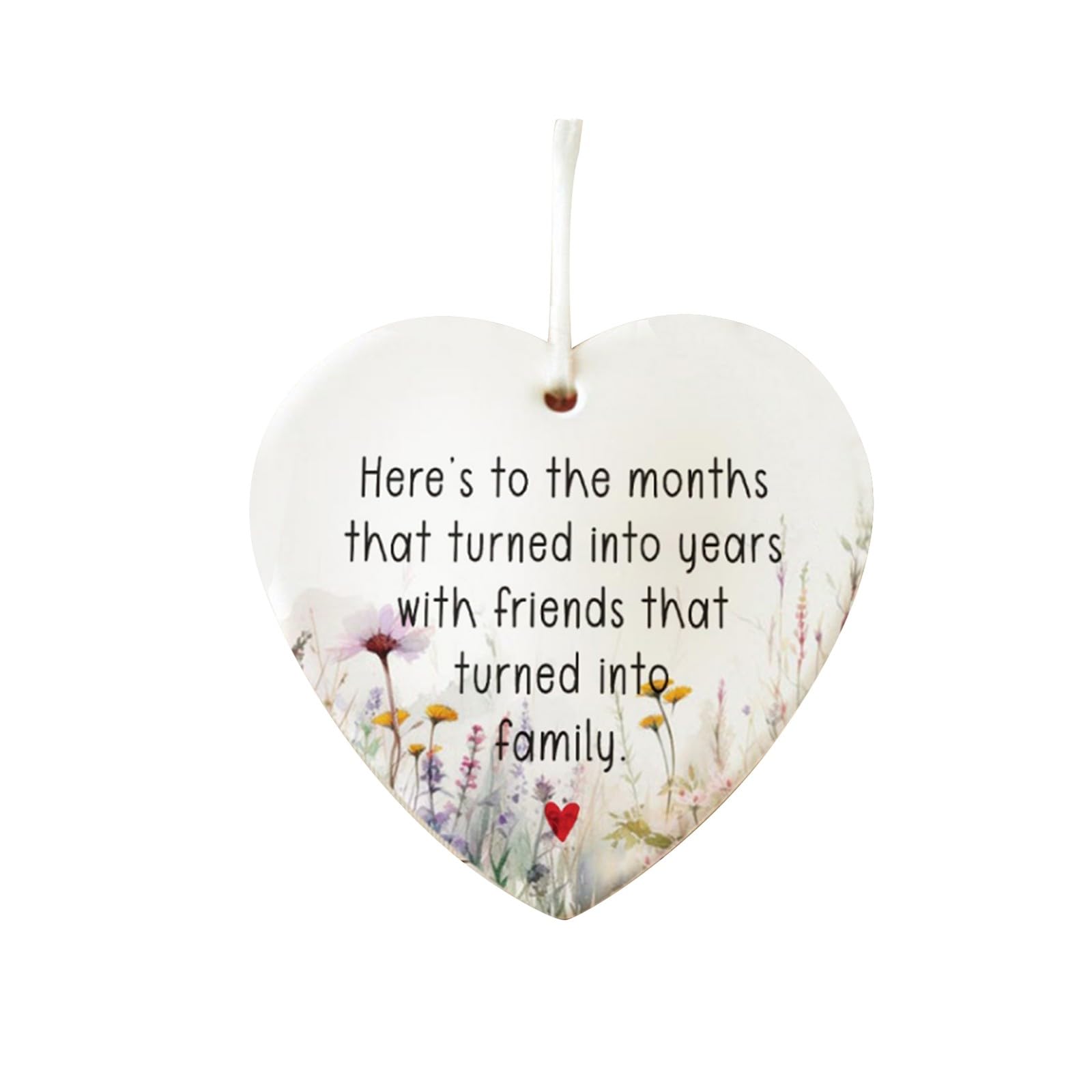 Friendship Hanging Heart Ornament, Acrylic Heart Friendship Gift for Her, Encouragement Gifts Heart Shape Pocket Hug Token Gifts Support Friendship Keepsake