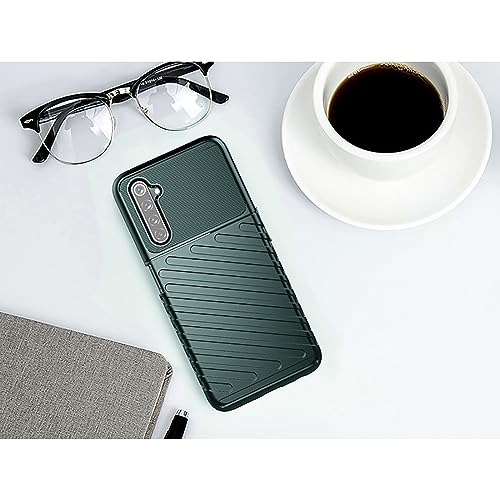 Image of Amazon Brand - Solimo Shockproof Mobile Cover Compatible with Realme 6 4G / 6i 4G (360 Degree Protection | Protective Design | Anti-Scratch Tough Slim TPU Case), Green