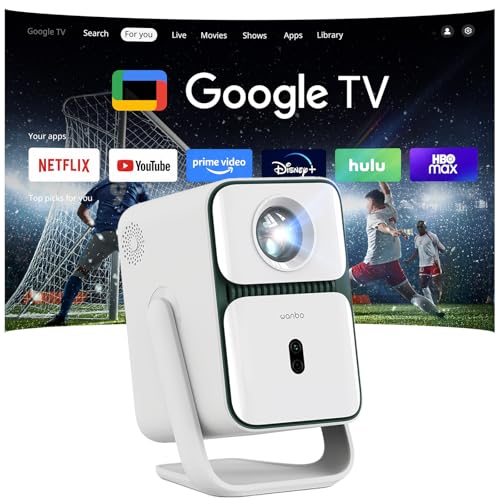 【Google TV 14/Voice Control】 Wanbo T2 Ultra 2026 Smart Projector with WiFi and Bluetooth, Native...