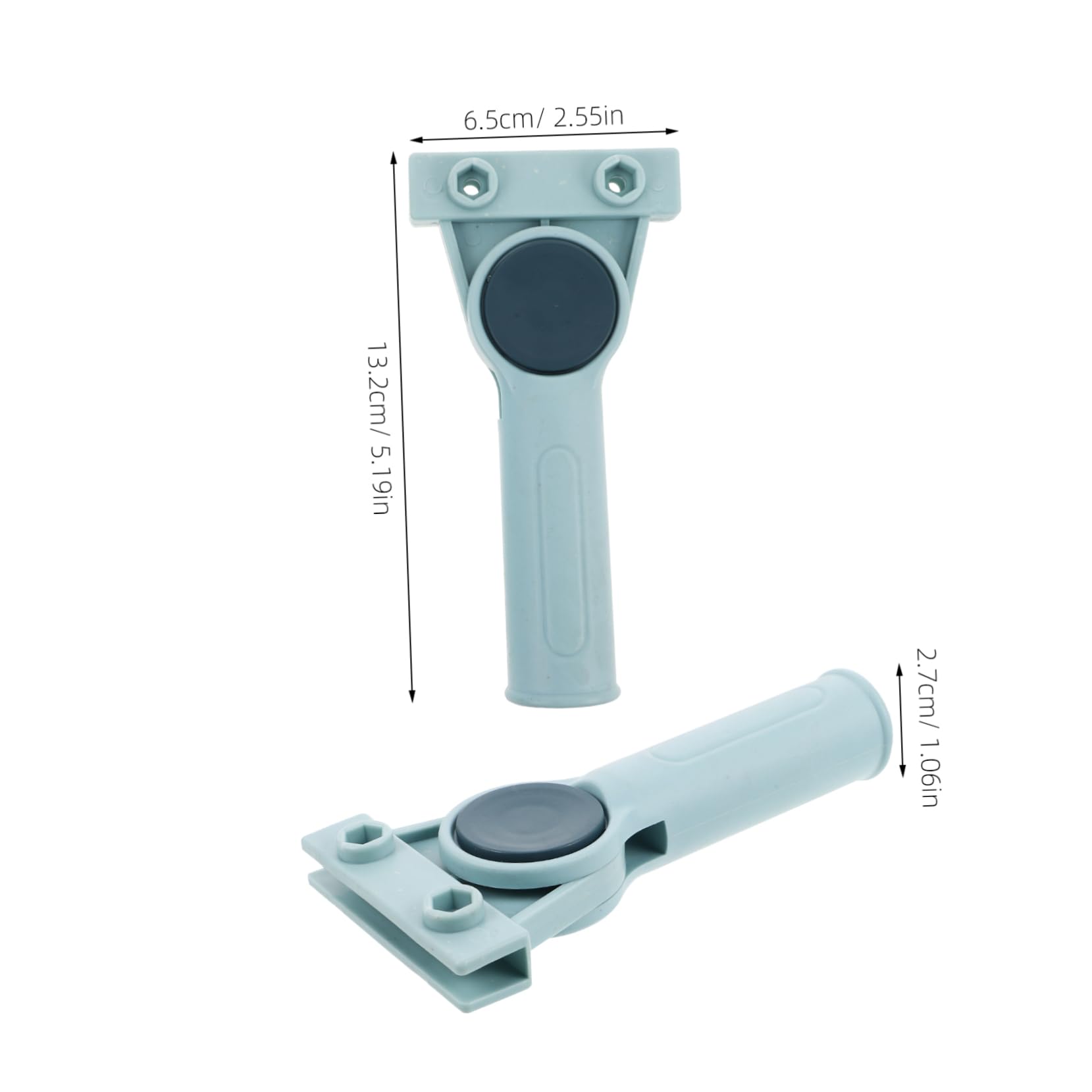 2pcs Mop Head Holder Detachable Clip Rotatable Mop Pole Clamp for Household Cleaning Tools Lightweight Plastic