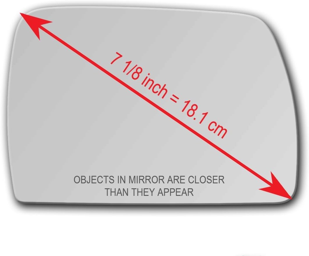 New Replacement Mirror Glass with FULL SIZE ADHESIVE for 2004-2009 BMW X3 Passenger Side View Right RH