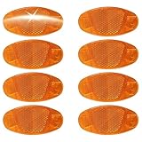 Funalix 8 Piezas Reflectores de Radios, Catadióptrico Bicicleta Reflector Radio de Plástico, diseño Ojo de Gato, instalación Sencilla, Aptos para Todo Tipo de Bicicletas.