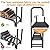 Mr IRONSTONE 8ft Firewood Rack outdoor with Mesh Base, For Store Logs of Various Size, Fireplace Wood Storage indoor for Courtyard, Patio (Capacity 650 lbs)