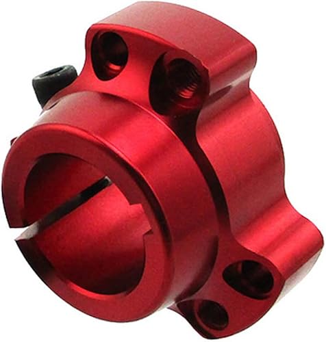 Miniatura 2 de DJ-Motor 1-1/4 "1.260 in Diámetro Con 1/4" Keyway Aligerado Billet Rojo Rueda Trasera Para Go Kart Cart Drift Trike