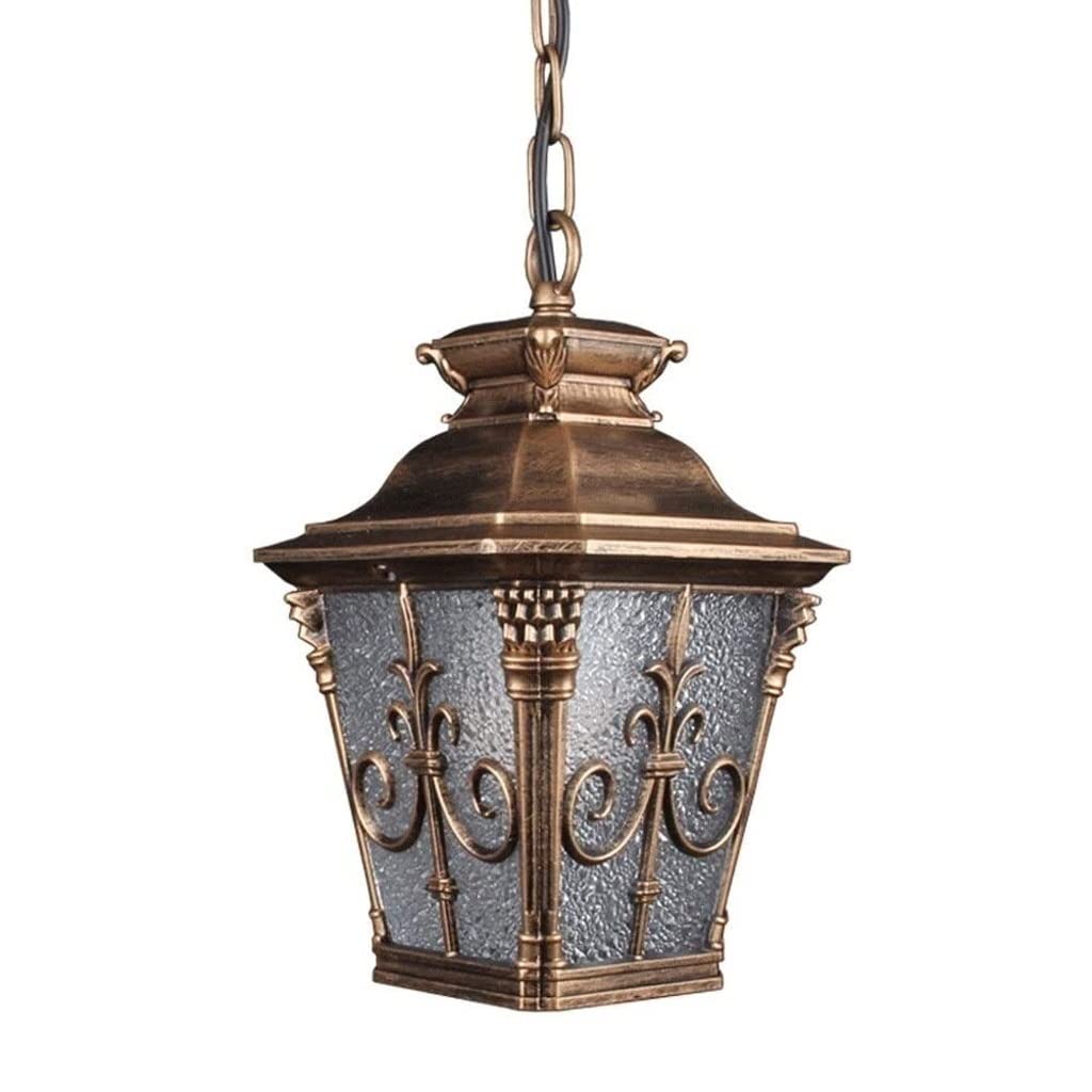 Plafonnier extérieur résistant rouille suspension bronze étanche entrée sombre