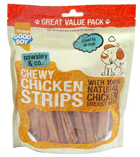 Good Boy Pawsley & Co - Tiras de pollo, 350 g, 3 unidades