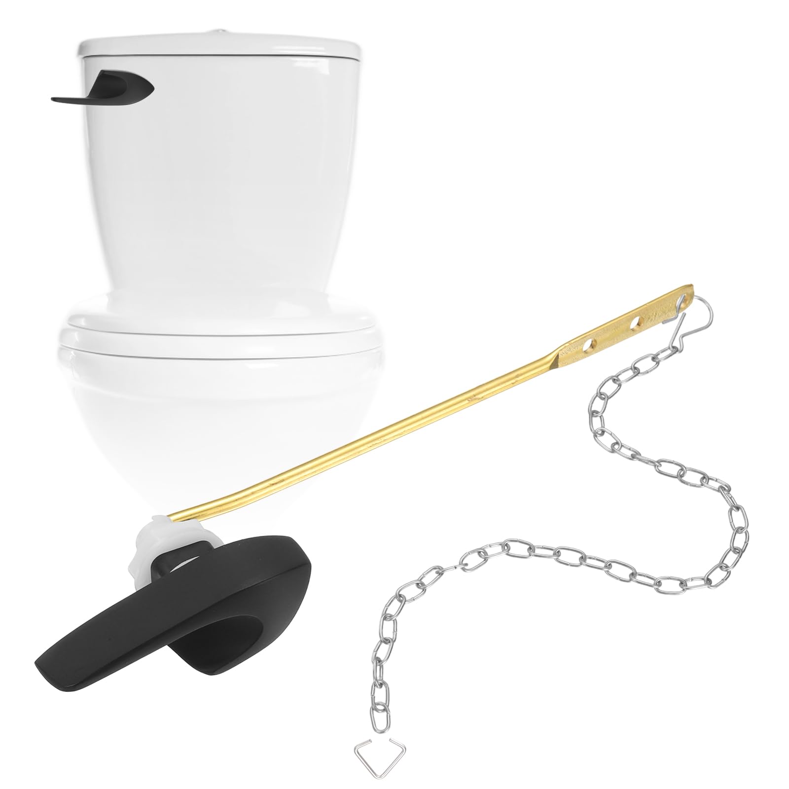 Mécanisme poignée de WC noir mat uxcell pour rénovation de salle de bain