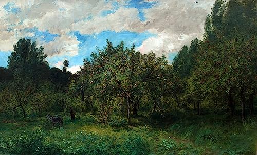 Affiche verger français récolte Daubigny poster impression d'art mural vintage 60x90cm chambre
