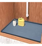 URMONA Under Sink Mat, 31'' x 22'' Under Sink Mats for Kitchen Waterproof Flexible Silicone Under...