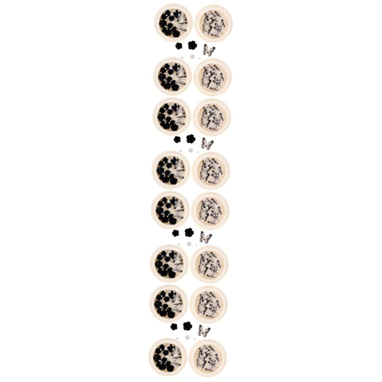 VALICLUD 4 Set Shinestone Di Nera Ciondolo Kit Di Strass Per Unghie Cristalli Adesivo Decorazioni Unghie Ciondoli Per Unghie Luccicanti Gemme E Gioielli Resina 4 Scatole*4
