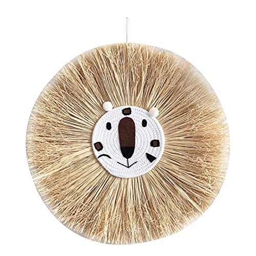 Zoonai Deer Lion Wall Décor Handmade Weaving Ornament Modern Home Decoration Accessories Hanging Pendant For Party Baby Shower Bedroom Nursery Baby Kids Rooms #TOP23