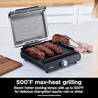 Ninja® Sizzle™ Indoor Grill & Griddle, 14'', 500°F, Grey/Silver, GR101 — image 3