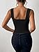 Imagen de Haibang Camiseta sin Mangas Mujer Verano Sexy Crop Top Ajustado Cuello Cuadrado Camisetas Tirantes Elegantes Tank Tops Básica Chalecos Top Lencero Doble Forro Moda Casual Streetwear
