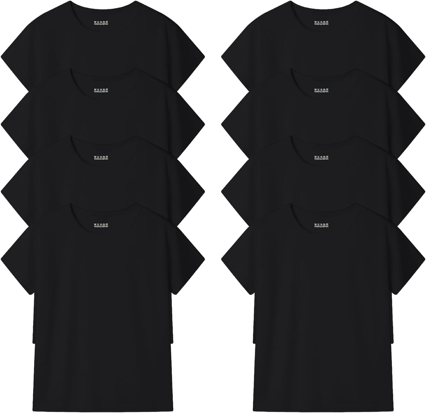 8 Pack Boys T Shirts Kids Mesh Cloth Athletic Quick Dry Short Sleeve Moisture Wicking Tee Shirts Active Tops