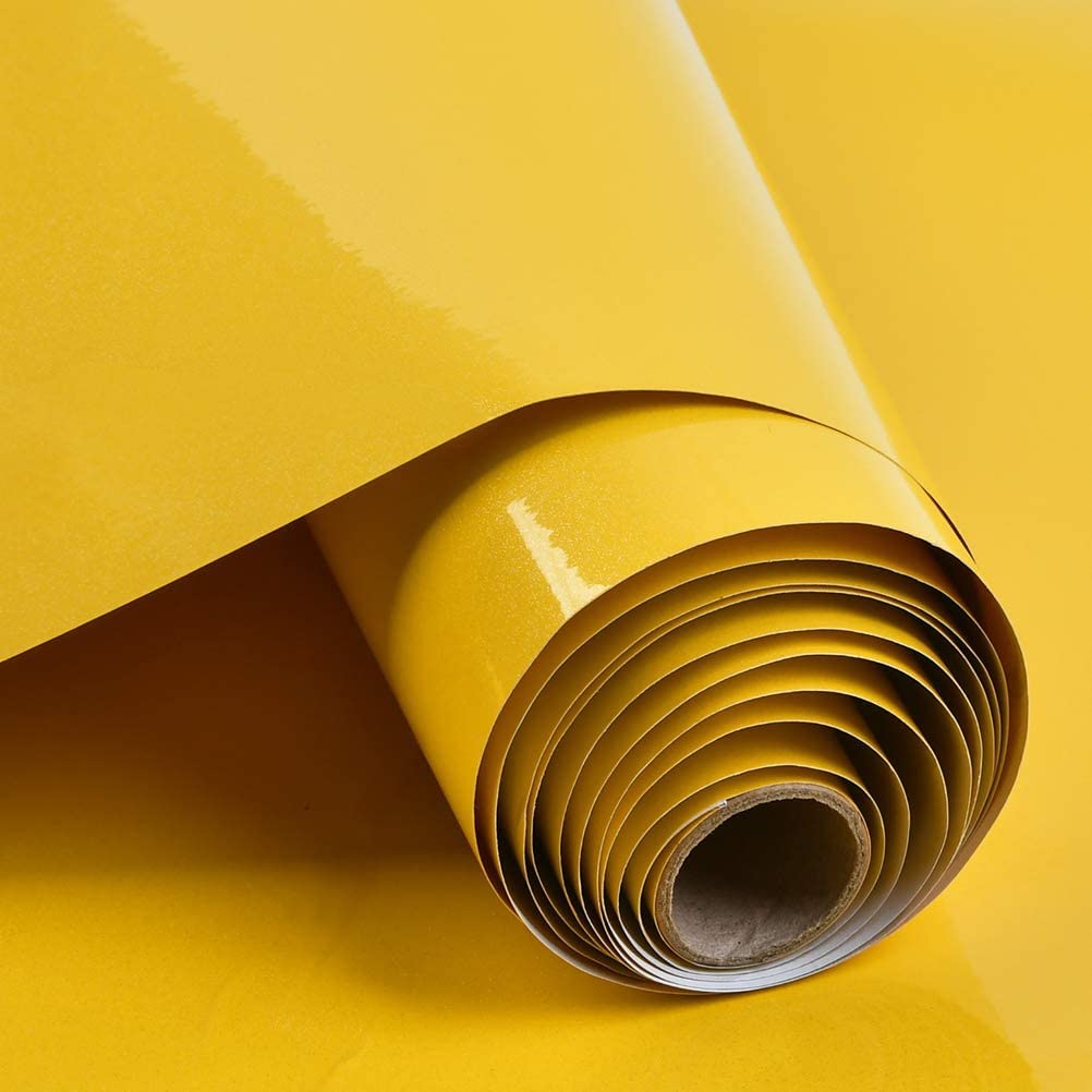 SIA VENDORS Furniture Stickers Contact Paper, Vinyl Film Waterproof Sticky Back Plastic Roll, Self Adhesive Wallpaper PVC for Cupboard Furniture Wardrobe Door (24Inch X 4 feet, Yellow) (B0B1X9VFRY) Amazon Price History, Amazon Price Tracker