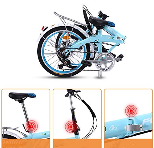 Amazon | MilkYa スカイブルー折りたたみ自転車 | MilkYa | 折りたたみ 