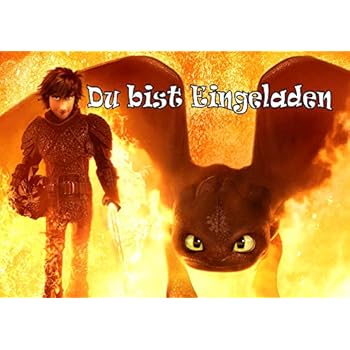 Procos Drachenzahmen Leicht Gemacht 6 Einladungskarten Mit Umschlag Amazon De Spielzeug