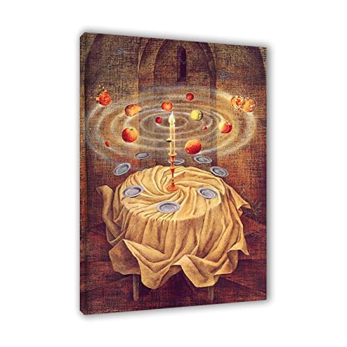 Enmarcado-Famosos Cuadros en Lienzo Remedios Varo,Carteles e Impresiones sobre Lienzo de Pintura,listo para colgar Cuadros de Pared Decoración'Reslicitando natura morta' 50x75cm20"x30"Enmarcado Cover