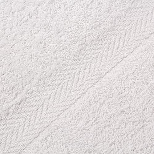 Towel and Linen Mart 100% Cotton White 6 Pack Medium Bath Towel Set, Quick Dry, Super Absorbent, Light Weight, Soft Feel, Premium Towels for Hotel, Spa and Bathroom (24 X 48 6 Pack White)