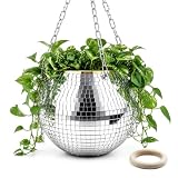 Mirror Disco Plant Hanging Planter or Tabletop Organizer, 4.72 inch