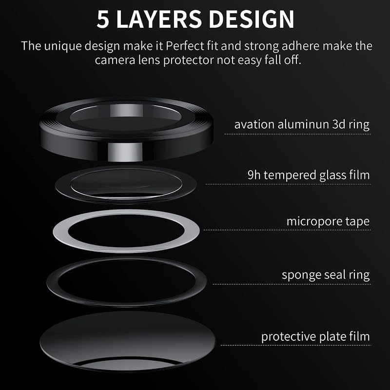 Image of HUMBLE Camera Lens Protector for Samsung Galaxy Z FOLD 5 Tempered Glass Camera Lens Protector Tempered Glass Lens with Aluminum Edge Ring Cover Fit for Samsung Galaxy Z FOLD 5 (Purple)