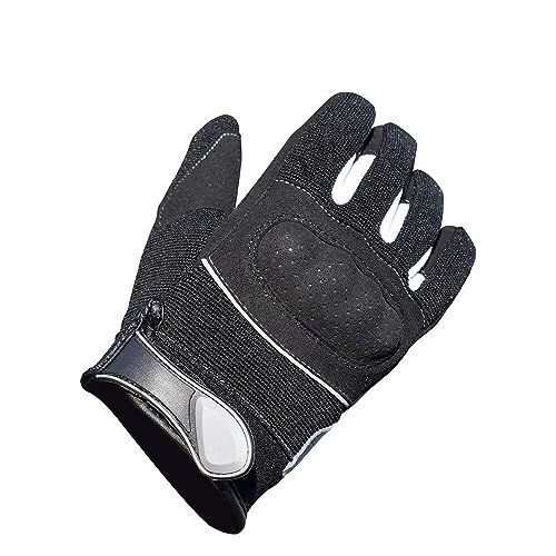 Gants moto scooter enfant KSK noir taille 3XS YM pour éviter les glissements de guidon