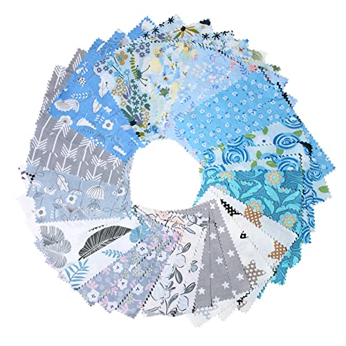 Charm Packs For Quilting 5 Inch Clearance, Precut Cotton Fabric Quilt Squares Bundle, 42 Charm Squares Sewing Floral Fabrics For Craft Diy #TOP16