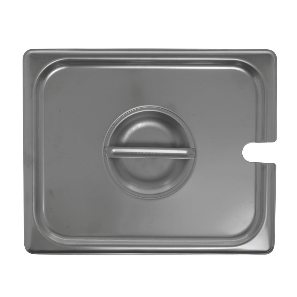 HUBERT 1/2 Size Steam Table Pan Cover Slotted Flat 22 Gauge Stainless Steel
