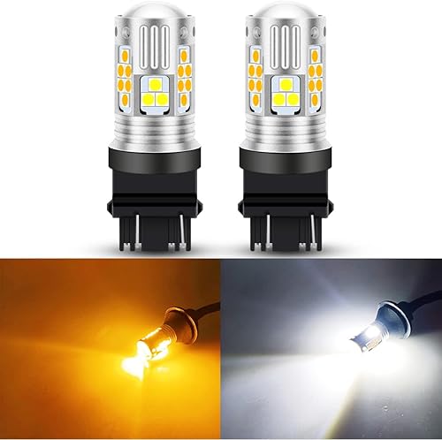 Bombillas LED de señal de giro superbrillantes de 9-16 V 3157 3156 3057 4157 con lente de proyector para luces intermitentes, luces traseras de