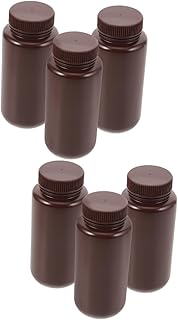 Gatuida 2 Juegos Botellas Vacías Con Tapas. Con Tapas Bote De Café Botella De Color Marrón Botella De Plástico Para Muestras Botella Con Tapa 3 Piezas * 2