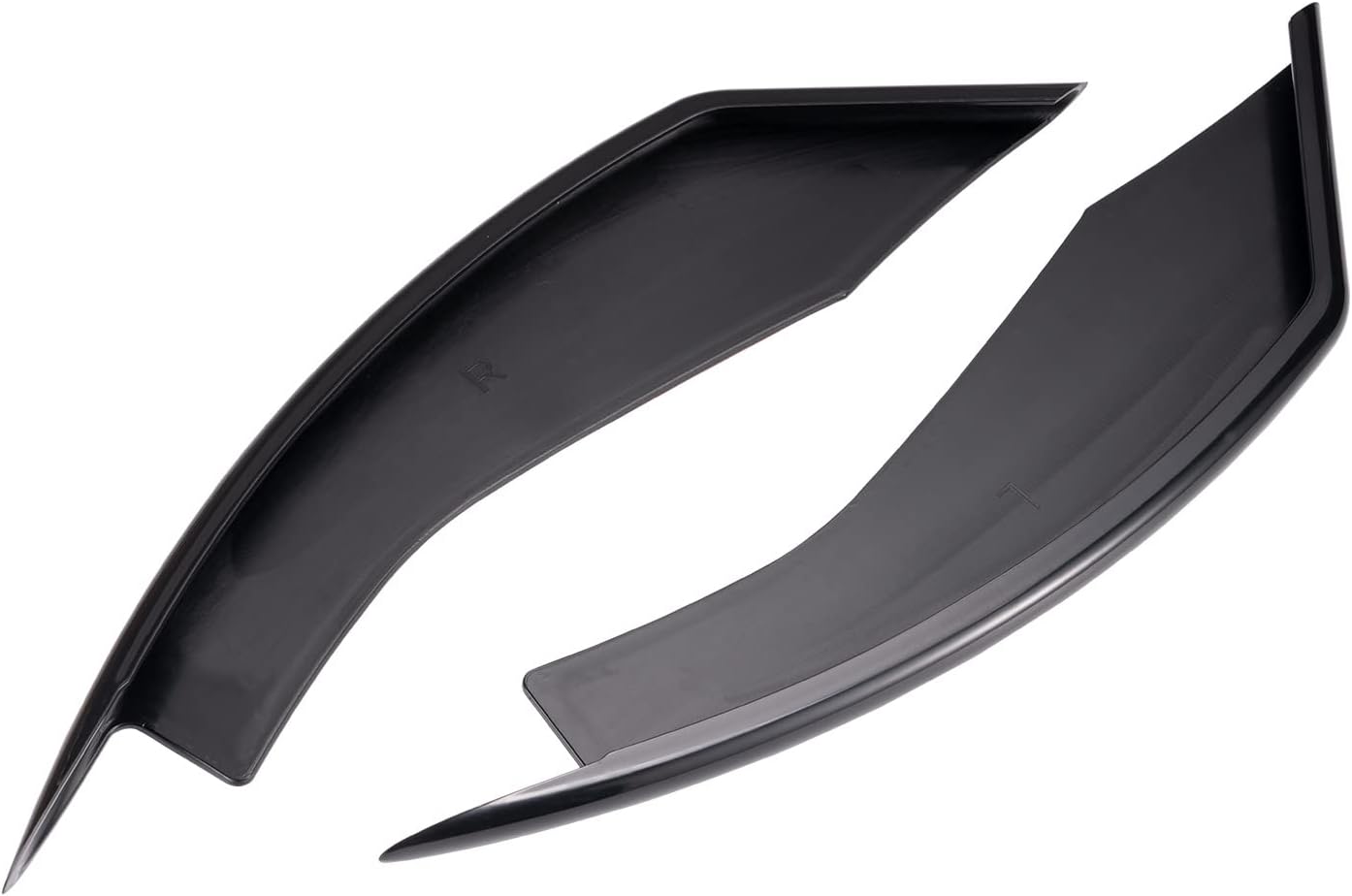 HAKA TOUGH Front Bumper Winglets Fog Light Vent Canard Strip Trim for 2018 2019 2020 2021 Ford Mustang GT Accessories,Matt Black,2PCS