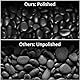 Winter Shore 1,35 kg Deko Aquarium Kies Schwarz - 2,5-3 cm Dekosteine Schwarz für Topfpflanzen, Aquarien, Landschaftsbau, Terrarien, Sukkulententöpfe, Vasenfüller - Polierte Natürliche Flusssteine