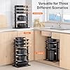 LAMU Pots and Pans Organizer for under Cabinet, 6-Tier Heavy Duty Pan Pot Organizers inside Cabinet Adjustable 14 to 24.57", Pot Rack Kitchen Cabinet Organization and Storage Holds up to 12" Cookware #5