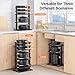 LAMU Pots and Pans Organizer for under Cabinet, 6-Tier Heavy Duty Pan Pot Organizers inside Cabinet Adjustable 14 to 24.57
