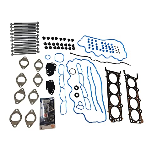Image of Partsflow Engine Cylinder Head Gasket Bolts Set For Ford Mustang 4.6L 281CID V8 SOHC (24 Valves) VIN.Code inchH inch 2009-2010 OE#HS26308PT-2,ES72798