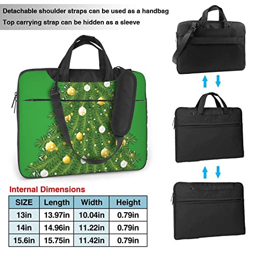 Maletín para laptop con diseño de árbol verde, unisex miniatura 3