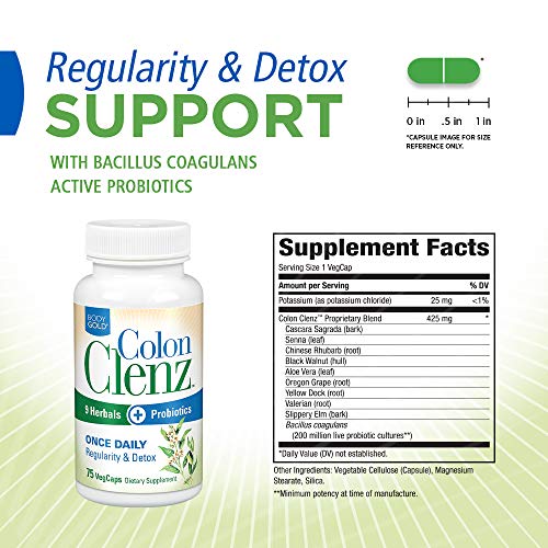 Body Gold VBPUKPPAZINH775 Colon Clenz Regularity & Detox Formula | Once Daily Support thumb #1