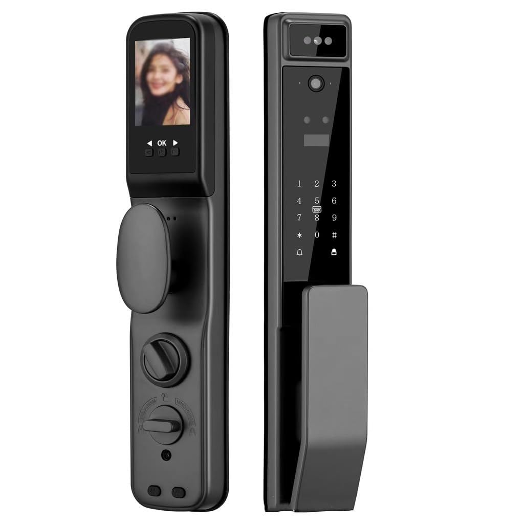 Serrure connectée reconnaissance 3D avec empreinte et carte