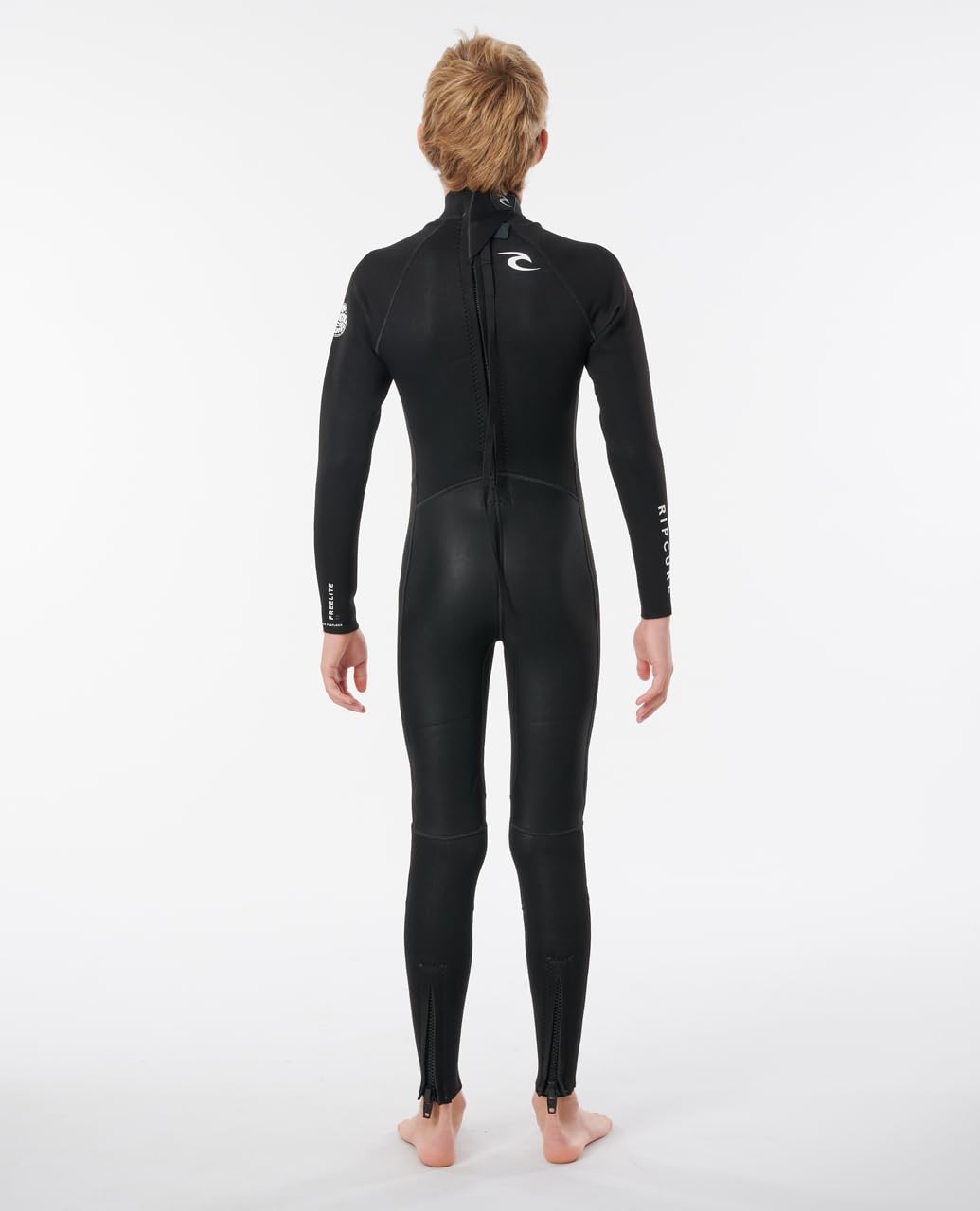 Rip Curl - Traje de Neopreno Infantil Manga Larga Completa Freelite 4/3mm Zip Back - Aislamiento térmico excepcional para el Surf en Aguas frías.